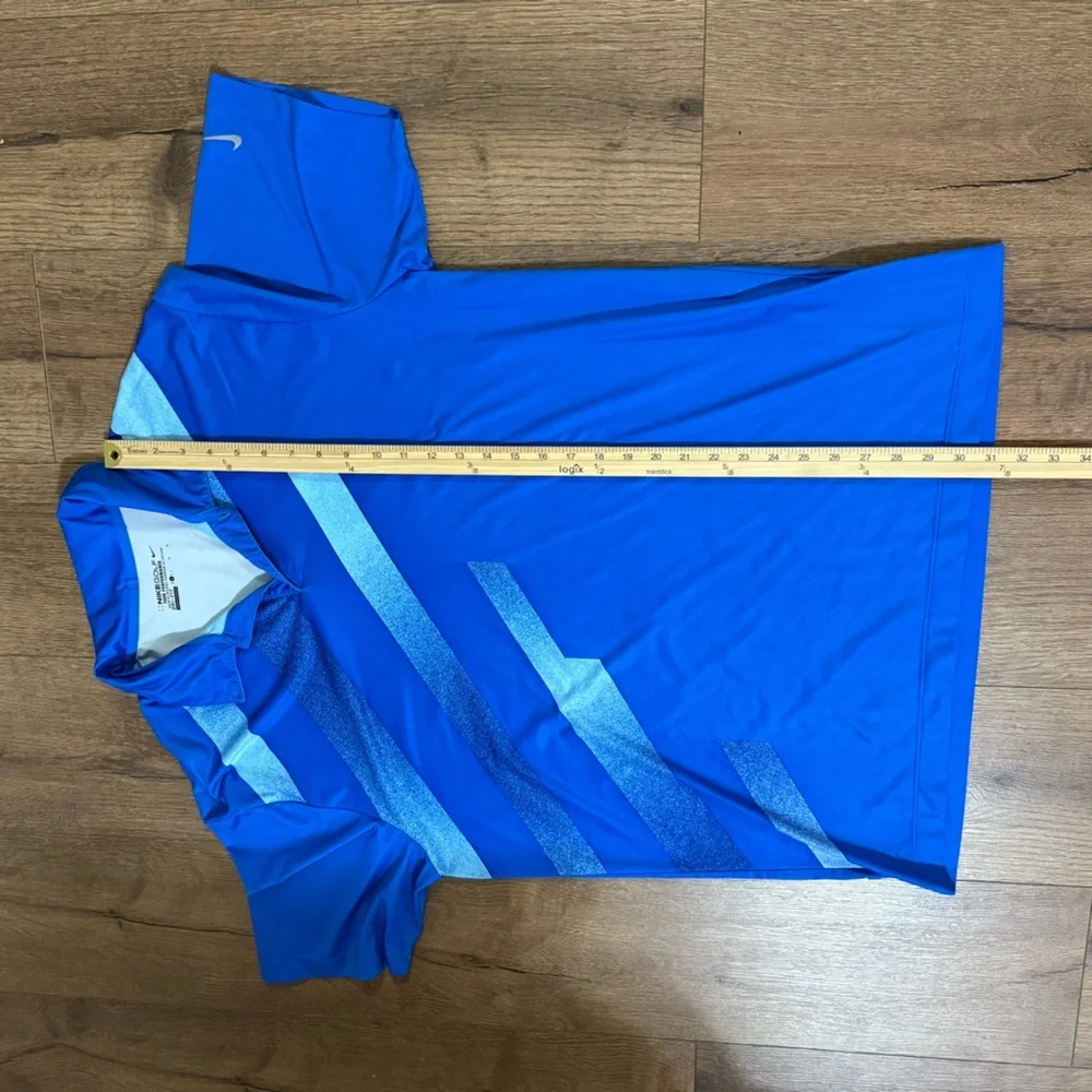 NIKE GOLF blue dri-fit polo‎ top